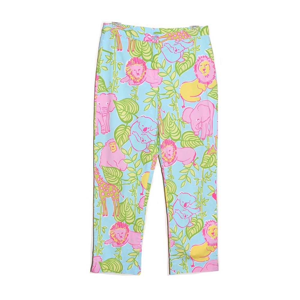 Lilly Pulitzer Vintage Zoo Print Capri Pants
